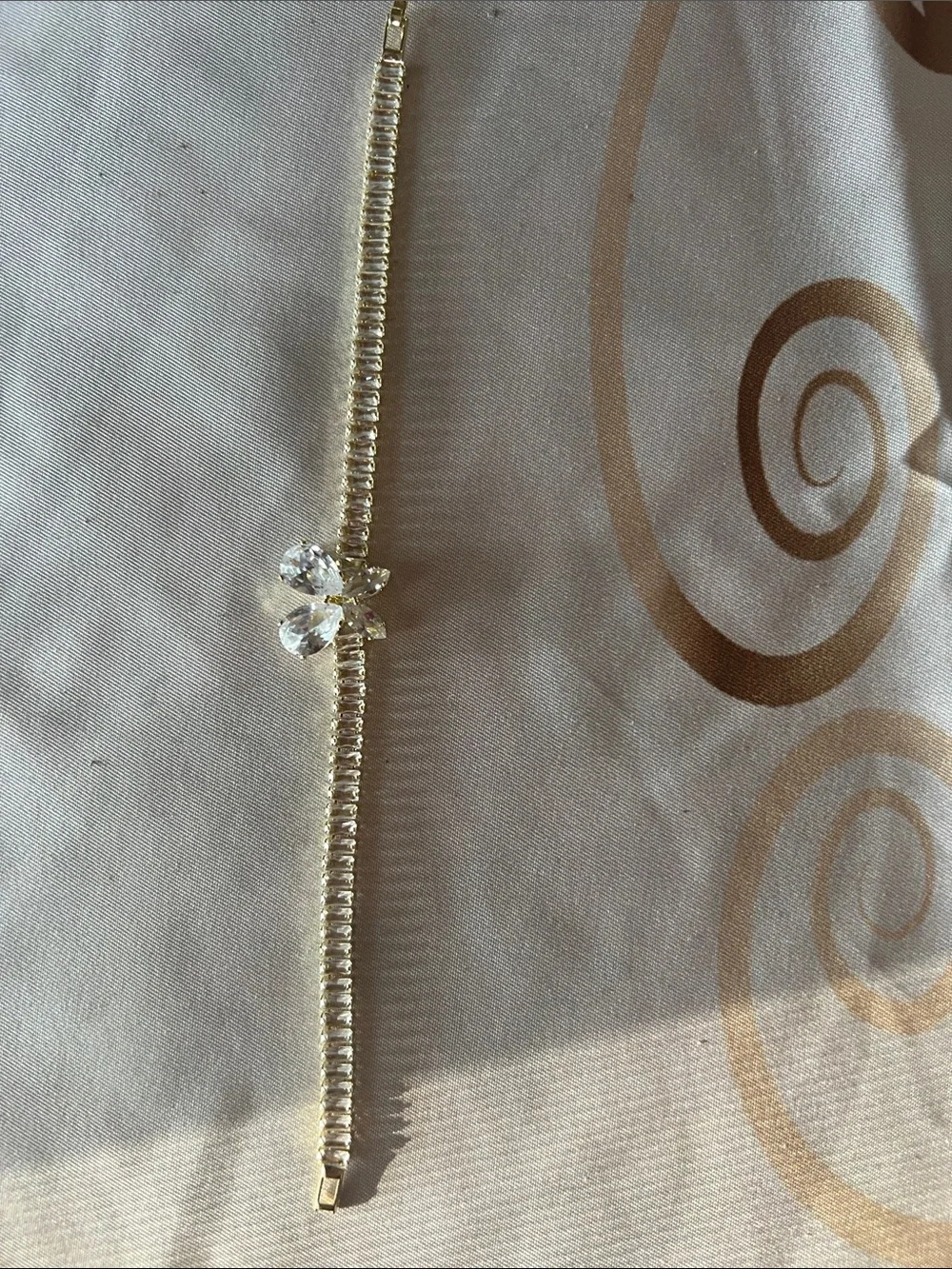 Gold and Clear Crystal Accent Bed Throw - Home Bedding